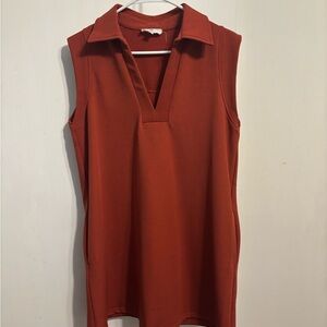 Entro Sleeveless Rust Dress